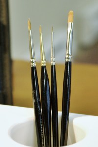 Small paintbrushes for tiny art.