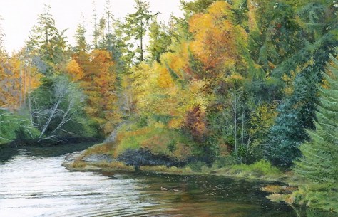 Ducks on the Water (2.75 x 3.5 inches)